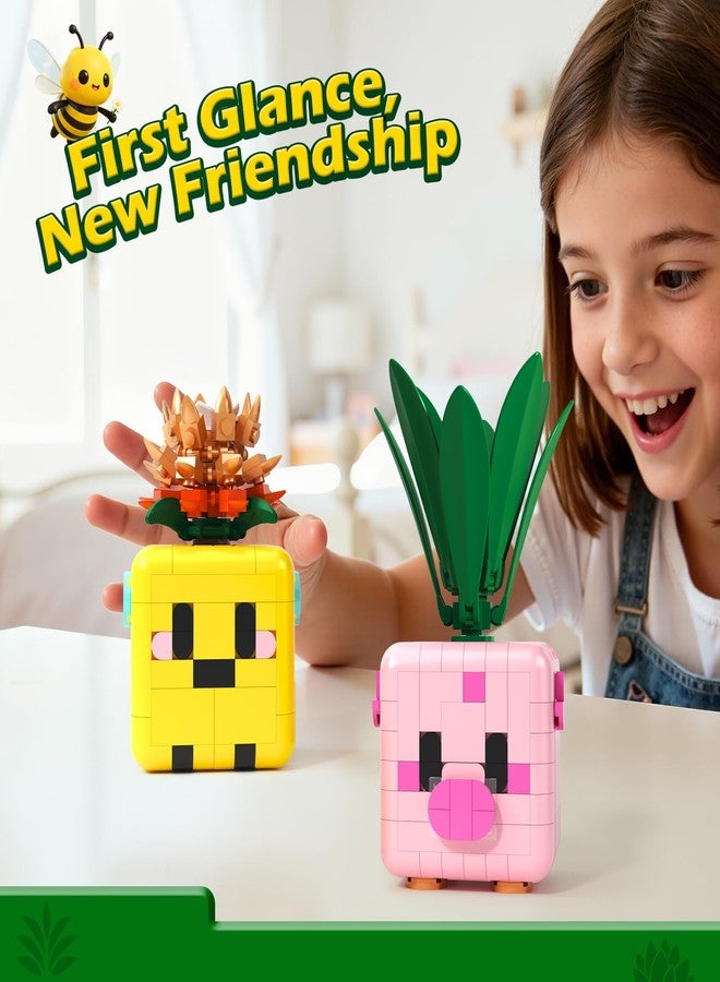 كودو مكعبات بناء نباتية، متوافقة مع ليغو بوتانيكالز فلاورز، ديكورات مكتبية للأولاد والبنات والمراهقين والبالغين، هدايا إبداعية لعيد الميلاد وأعياد الميلاد وهدايا للفتيات المراهقات - Image 3